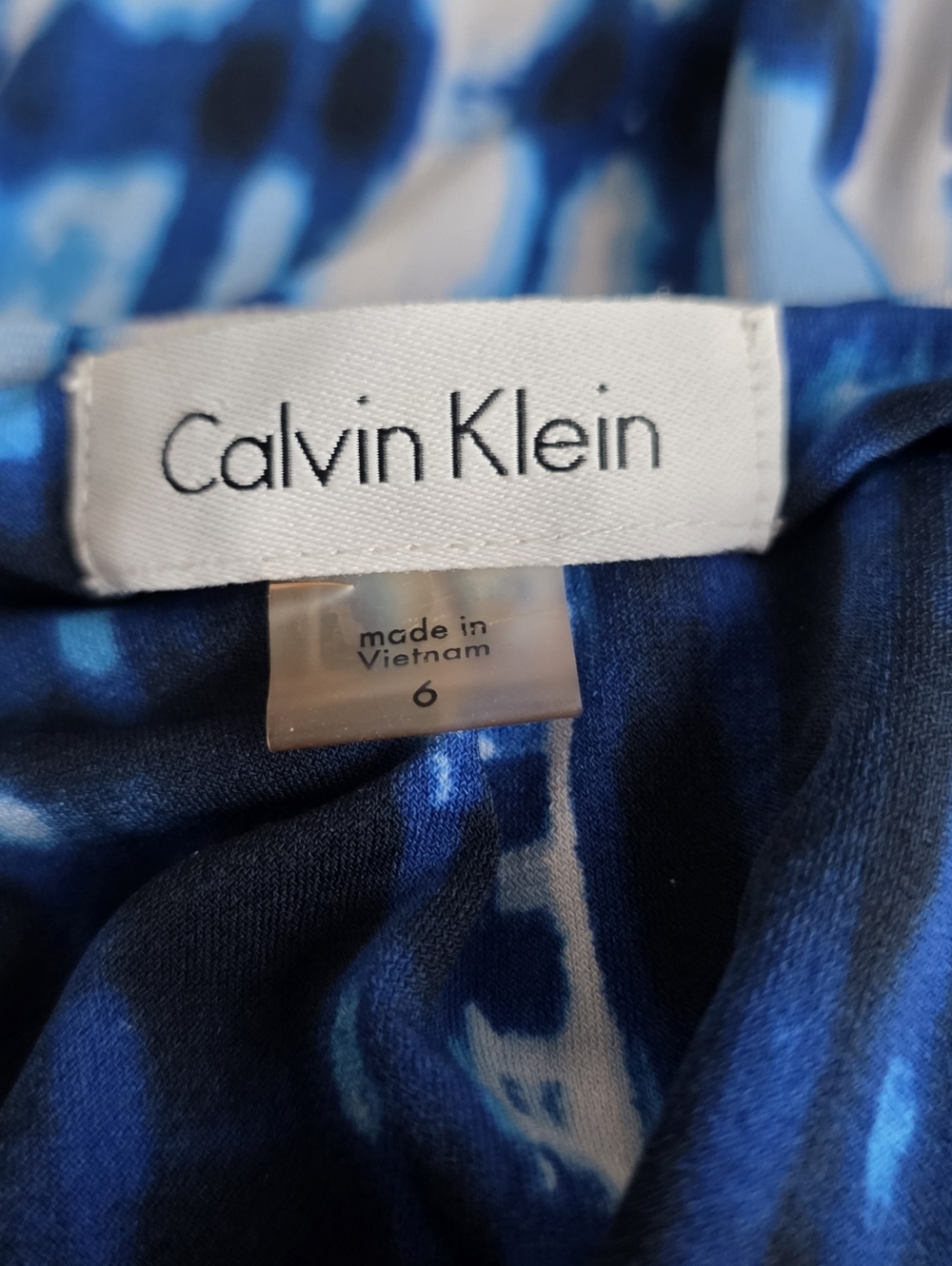 Calvin Klein Tie Dye Stretchy Maxi Dress Size 6 - Picture 4 of 7